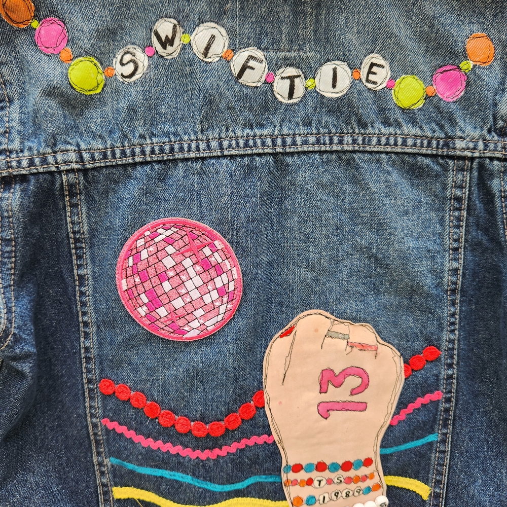 Colorful Kids Jean Jacket with Fun Patches